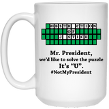 Jyotis - Mr. President, we'd like to solve the puzzle Coffee Mug, Anti Trump Coffee Mug - Funny Democrat Gift Excellent Political Present for Birthdays Anniversaries. 15Oz