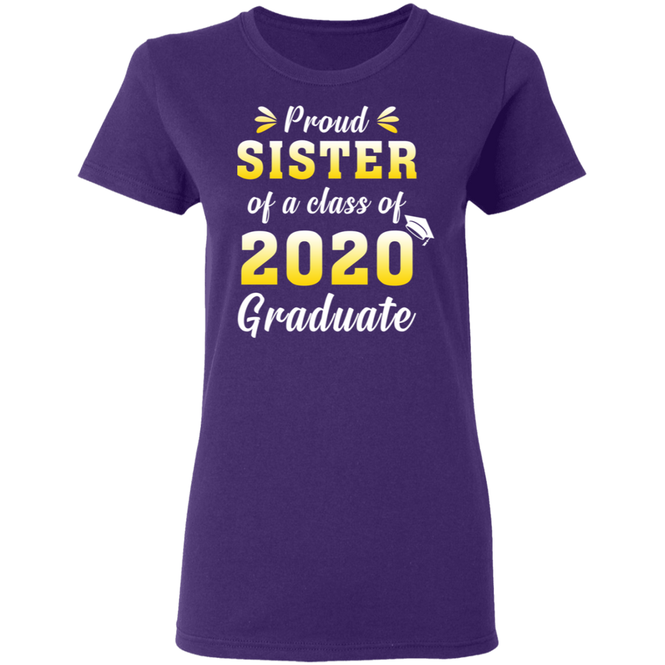 Jennifer Corrigan Proud Sister of A Class of 2020 Graduate T-Shirt Senior 2020 Quarantined