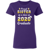 Jennifer Corrigan Proud Sister of A Class of 2020 Graduate T-Shirt Senior 2020 Quarantined