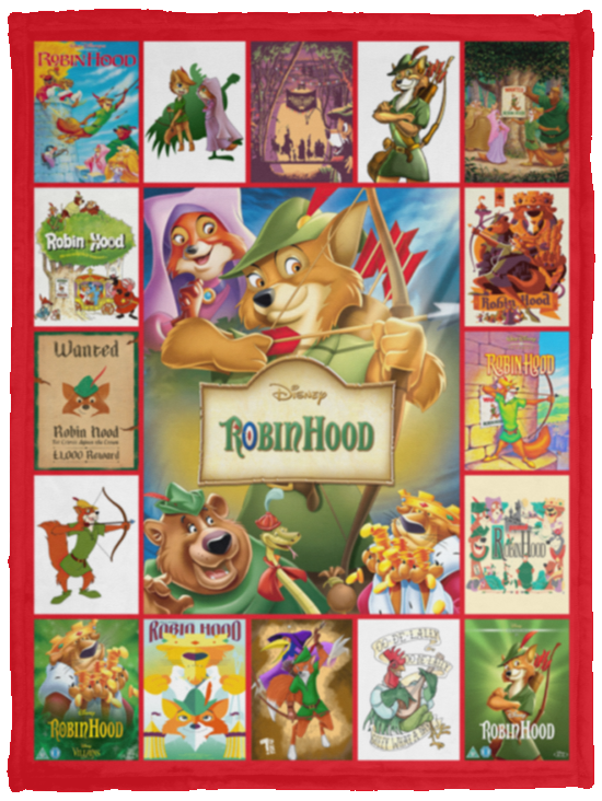 Robin Hood Blanket, Robin Hood cartoon movie Fleece, Sherpa Blanket VPS Cozy Plush Fleece Blanket - 30x40