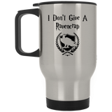 Jyotis - I Don't Give A Ravencrap Travel Mug - Best Birthday Gifts For Dad - Unique Fathers Day Gift For Dad, Wife - Cool Present For a New Father or Husband Silver Stainless Travel Mug