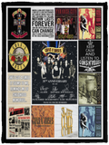 Guns N' Roses Blanket Guns N' Roses For Fans Quilt Fleece Sherpa Blanket - VPS Cozy Plush Fleece Blanket - 30x40