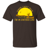 Sunset Sorry Can't Talk I'm On Another Line Fishing Shirt T-Shirt for Mens