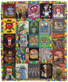 The Muppets Blanket Muppet Show Quilt Fleece Sherpa Throw Blanket - VPM Cozy Plush Fleece Blanket - 50x60