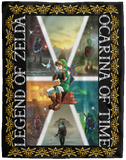 The Legend of Zelda Blanket Ocarina of Time Quilt Fleece Sherpa Throw Blanket - VPL Cozy Plush Fleece Blanket - 60x80