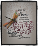 Dragonfly Believe Balance Blanket Fleece Sherpa Throw Quilt Blanket VPM Cozy Plush Fleece Blanket - 50x60