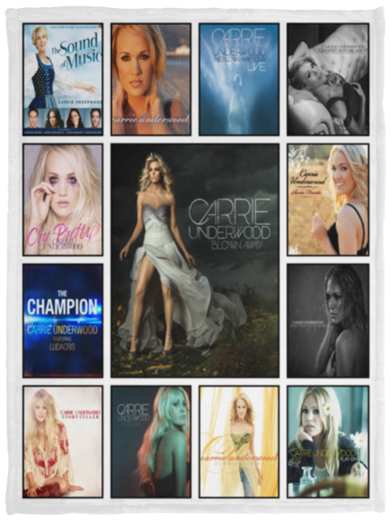 Carrie Underwood Albums Sherpa Throw Blanket Quilt for Bedroom Living Room VPS Cozy Plush Fleece Blanket - 30x40