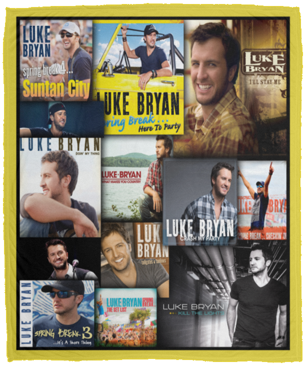 Luke Bryan Quilt, Luke Bryan Blanket, Luke Bryan For Fan Fleece, Sherpa Blanket VPM Cozy Plush Fleece Blanket - 50x60