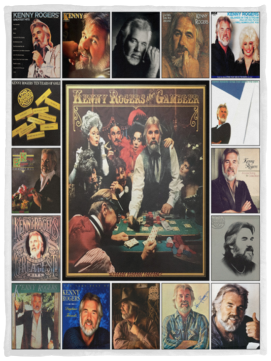 Kenny Rogers Blanket Kenny Rogers For Fan Quilt Fleece Sherpa Throw- VPS Cozy Plush Fleece Blanket - 30x40