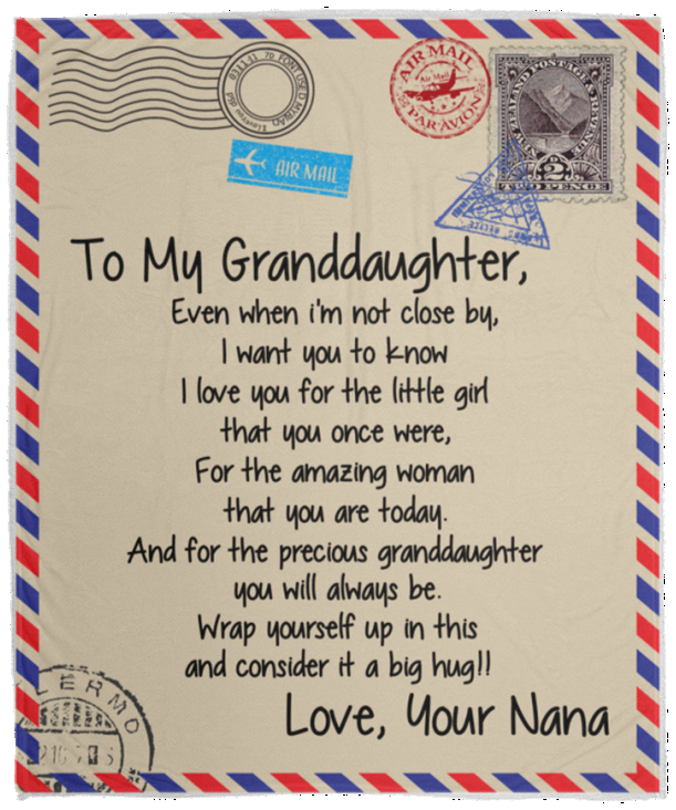 to My Granddaughter VPM Cozy Plush Fleece Blanket - 50x60