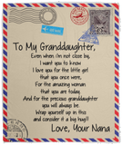 to My Granddaughter VPM Cozy Plush Fleece Blanket - 50x60