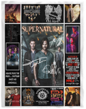 Supernatural Blanket, Supernatural Ver3 Fleece, Sherpa Blanket - VPL Cozy Plush Fleece Blanket - 60x80