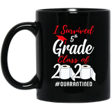 Graduation Coffee Mug 11oz - I Survived 5th Grade Class Of 2020 Quarantined - Funny Congratulations Quarantine Social Distancing Korona Gift For Student