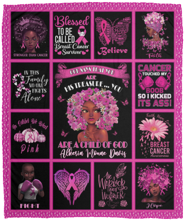 Alkeria Monae Davis - VPM Cozy Plush Fleece Blanket - 50x60