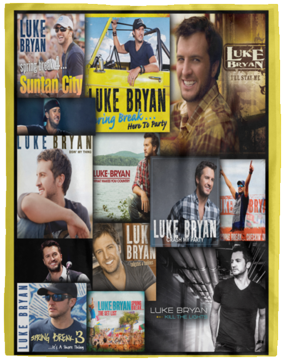 Luke Bryan Blanket, Luke Bryan Fleece, Sherpa Blanket For Fans V2 VPL Cozy Plush Fleece Blanket - 60x80