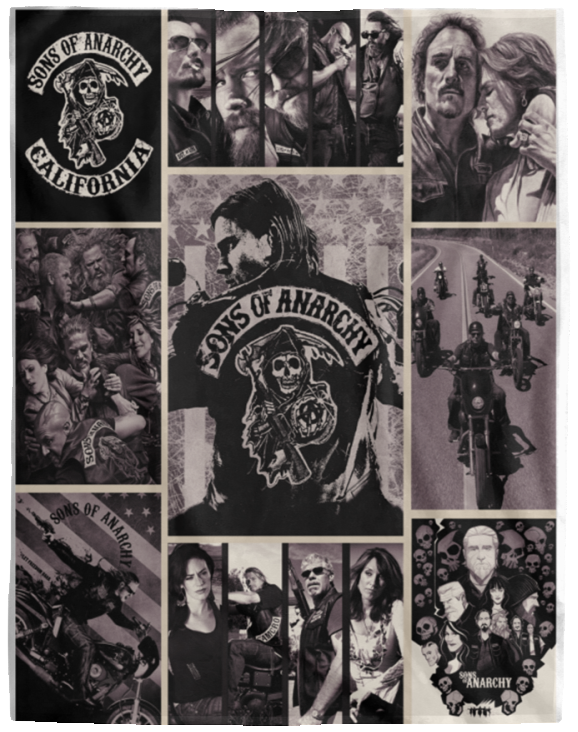 Sons Of Anarchy Blanket Sons Of Anarchy Quilt Sons of Anarchy Reaper Blanket VPL Cozy Plush Fleece Blanket - 60x80