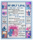 Stitch My Love All Of My Lasts Blanket, Valentine's Gift Fleece, Sherpa Blanket VPM Cozy Plush Fleece Blanket - 50x60