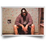 The Big Dudes Lebowski Bathroom Movie Poster-Funny Bathroom Art Print-Painting, The Dude - Big Lebowski Movie Poster - Funny Bathroom Art, Bathroom Print, Digital Oil Painting [No Frame] (24" x 16")