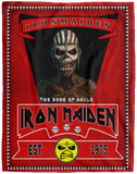 Iron Maiden Blanket Heavy Metal Band Quilt Fleece Sherpa Throw Blanket Fan made - VPL Cozy Plush Fleece Blanket - 60x80