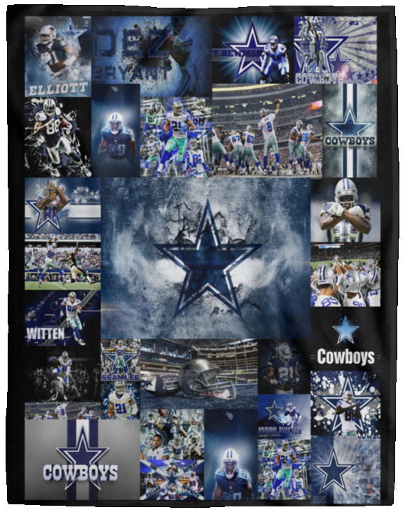 Dallas Cowboys Quilt Fleece Sherpa Throw Blanket for Bedroom Sofa VPL Cozy Plush Fleece Blanket - 60x80