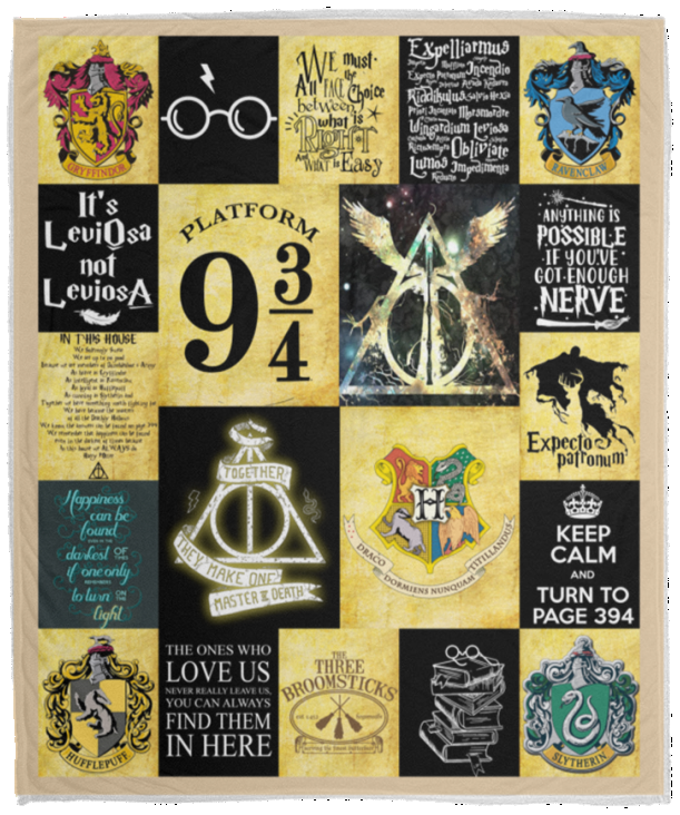 Harry Potter Blanket, Harry Potter Quilt - Fleece, Sherpa Blanket VPM Cozy Plush Fleece Blanket - 50x60