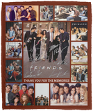 Friends Blanket, Friends Tv Show Signature Actors Thank You for The Memories Best Gift Christmas Blanket - Version 1 - VPM Cozy Plush Fleece Blanket - 50x60
