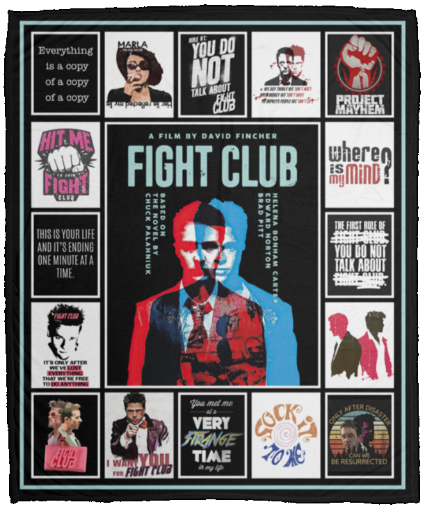 Fight Club Blanket, Fight Club movie Fleece, Sherpa Blanket VPM Cozy Plush Fleece Blanket - 50x60