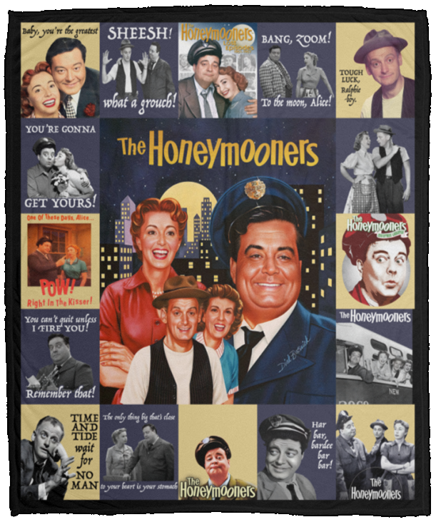 The Honeymooners Blanket, The Honeymooners TV Series Fleece, Blanket VPM Cozy Plush Fleece Blanket - 50x60