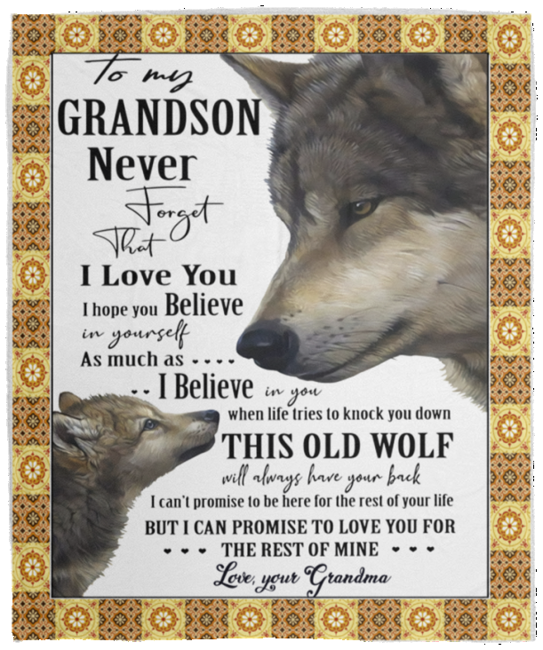 To My Grandson Blanket, Grandma to Grandson Blanket, Never Forget That I Love You Blanket, To My Grandson From Grandma Blanket, To My Grandson From Grandma Gifts - Cozy Plush Fleece Blanket - 50"x60"