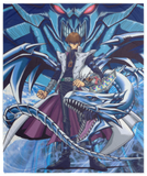 Seto Kaiba - Yu-gi-oh Blanket Blue-Eyes White Dragon Quilt Fleece Sherpa Throw - VPM Cozy Plush Fleece Blanket - 50x60