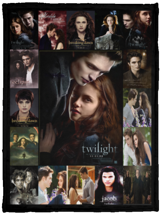 The Twilight Saga Blanket, Twilight Film Series Fleece, Sherpa Blanket VPS Cozy Plush Fleece Blanket - 30x40
