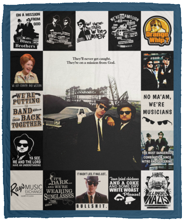 The Blues Brothers Blanket, Funny Movie Fleece, Sherpa Blanket VPM Cozy Plush Fleece Blanket - 50x60