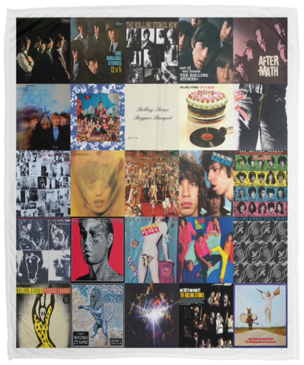The Rolling Stones Blanket, The Rolling Stones Fleece, Sherpa Blanket V2 - VPM Cozy Plush Fleece Blanket - 50x60