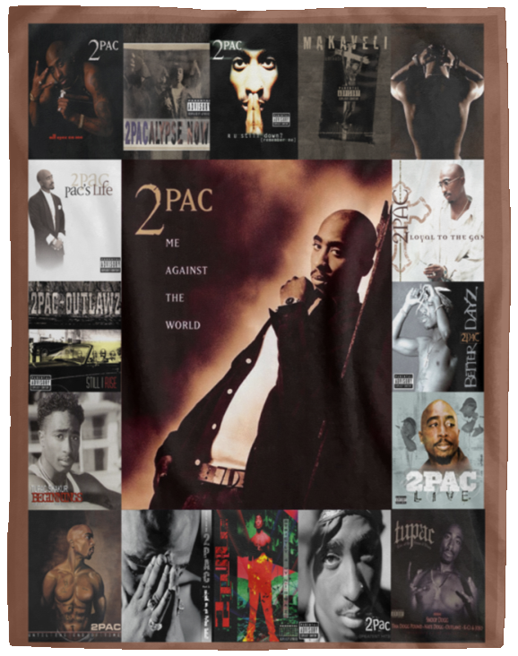 Tupac Shakur Blanket, 2Pac Rapper Fleece, Sherpa Blanket For Fans - VPL Cozy Plush Fleece Blanket - 60x80