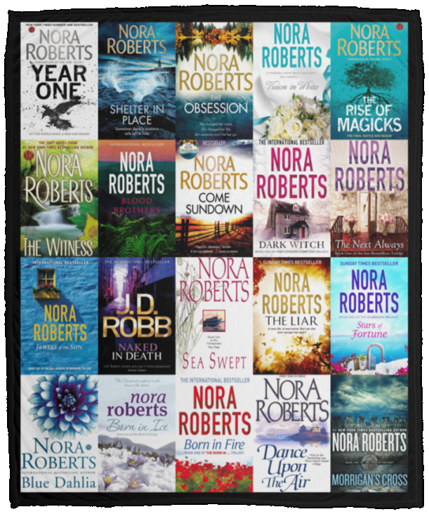 Nora Roberts Blanket Nora Roberts Books Quilt Fleece Sherpa Warm and Soft - VPM Cozy Plush Fleece Blanket - 50x60