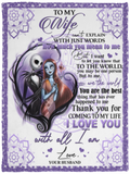 to My Wife Blanket, Jack And Sally Blanket, Valentine’s Fleece, Sherpa Blanket VPS Cozy Plush Fleece Blanket - 30x40