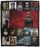 Annabelle Blankets, Haunted Doll Fleece Sherpa, Halloween Horror Movies Blankets VPM Cozy Plush Fleece Blanket - 50x60