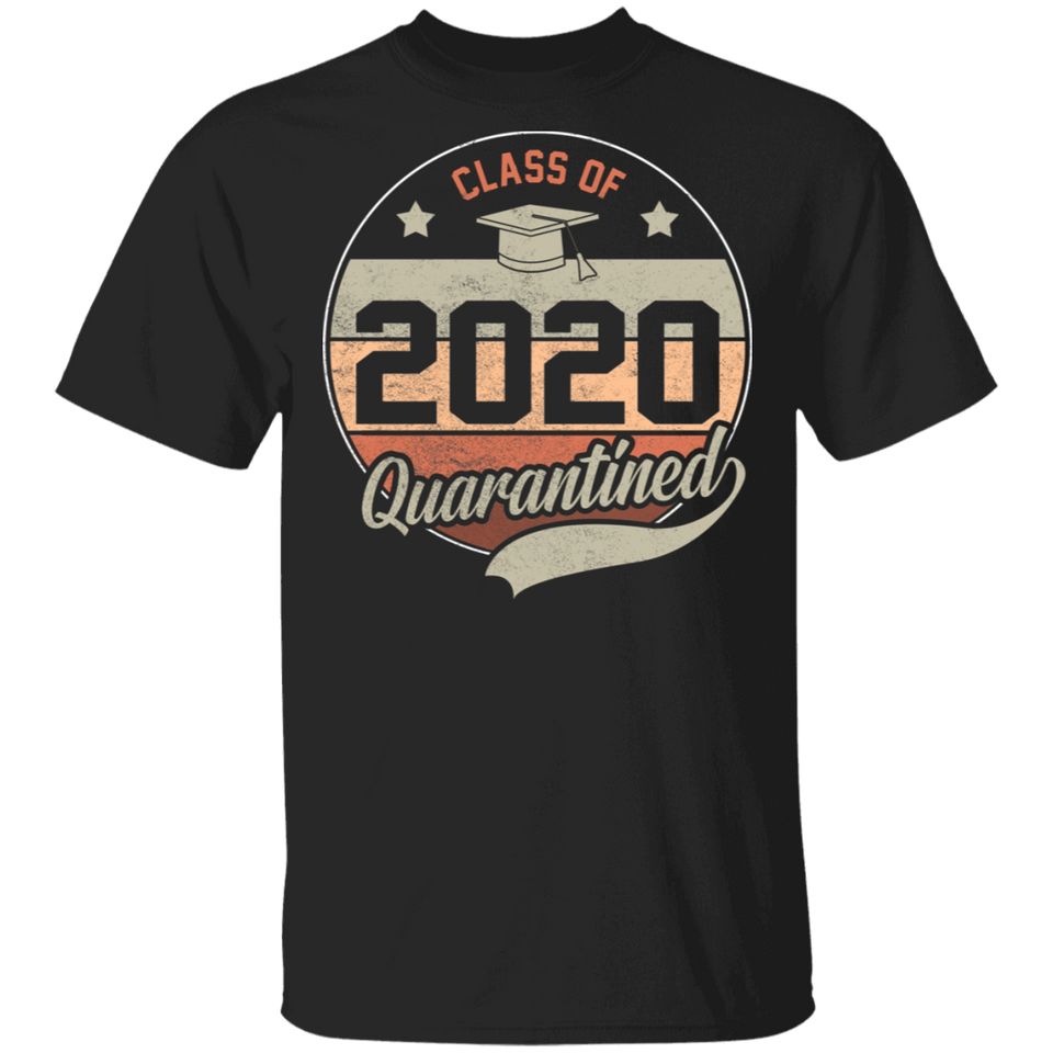 Retro Vintage Class of 2020 Graduating Class in Quarantine T Shirt T-Shirt