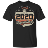 Retro Vintage Class of 2020 Graduating Class in Quarantine T Shirt T-Shirt