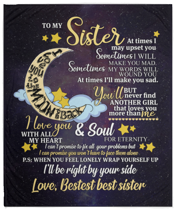 Bestest best sister - VPM Cozy Plush Fleece Blanket - 50x60