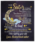 Bestest best sister - VPM Cozy Plush Fleece Blanket - 50x60