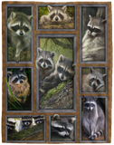 Raccoon Blanket, 3D Raccoon Fleece, Sherpa Blanket VPL Cozy Plush Fleece Blanket - 60x80