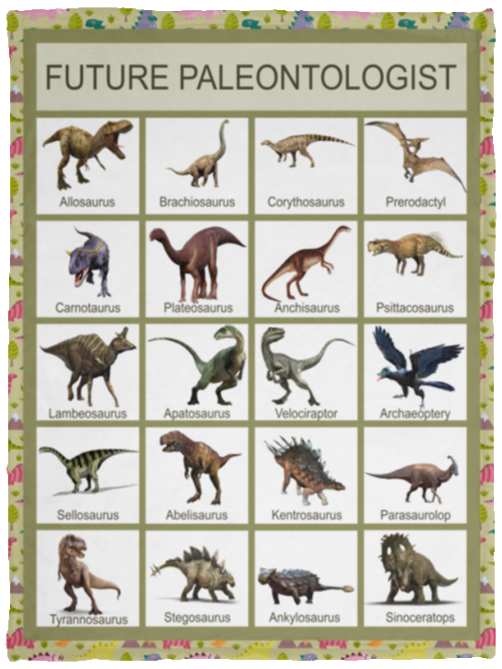 Future Paleontologist Dinosaur Blanket Fleece Sherpa Quilt Supper Soft Lightweight Blanket for Bedroom Living Room Sofa VPS Cozy Plush Fleece Blanket - 30x40