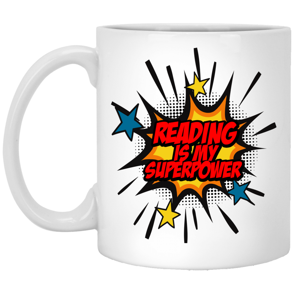 Jyotis - Book Lover Gift, Reading Is My Superpower Coffee Mug, reader books 11Oz
