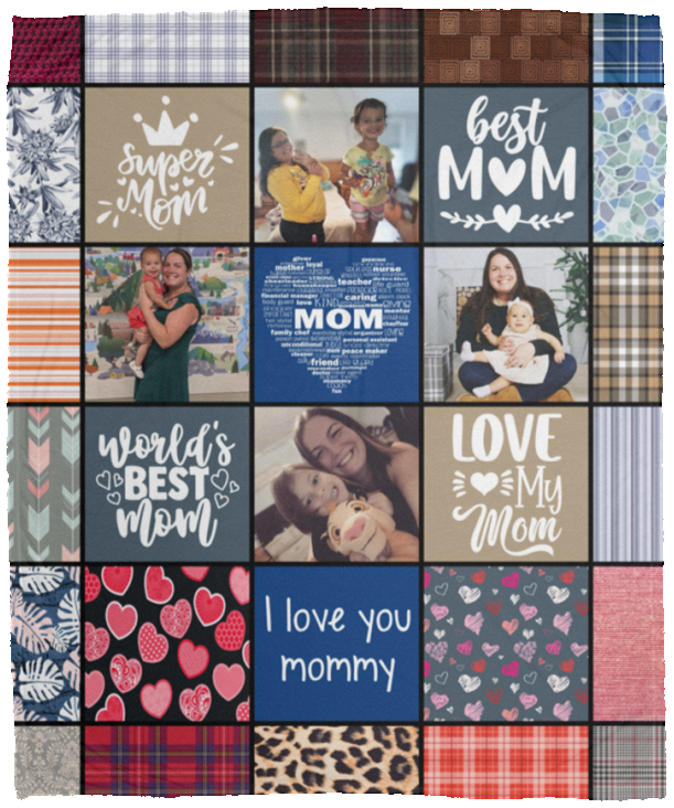 I love you mommy  - VPM Cozy Plush Fleece Blanket - 50x60