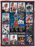 The Big Bang Theory Blanket 12 Years Of The Bbt Quilt Fleece Sherpa Throw - VPS Cozy Plush Fleece Blanket - 30x40