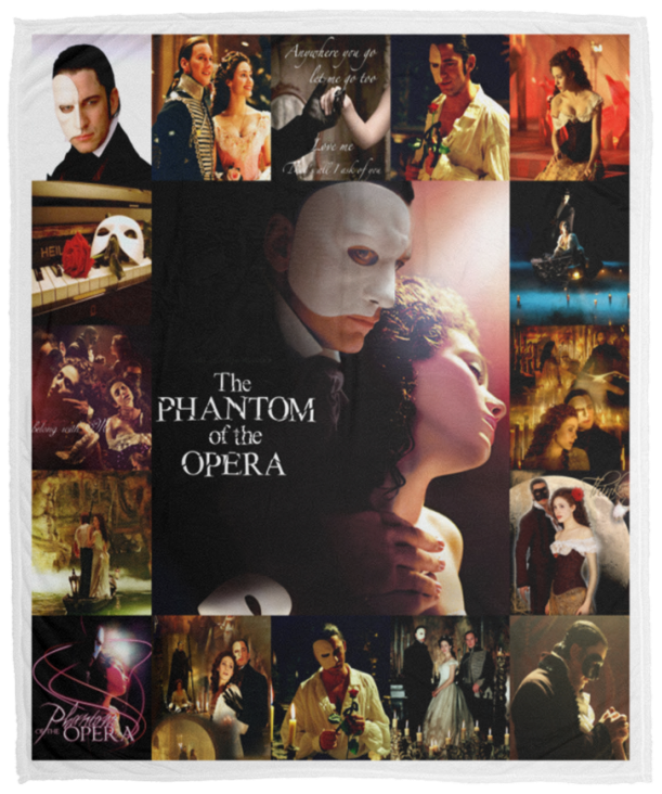 The Phantom Of The Opera Blanket The Phantom Of The Opera Fleece, Sherpa Blanket - VPM Cozy Plush Fleece Blanket - 50x60