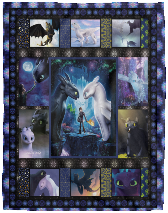 How To Train Your Dragon Movie 3D Blanket, Dragon Fleece, Sherpa Blanket - VPL Cozy Plush Fleece Blanket - 60x80
