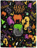 Hocus Pocus Blanket, Halloween Fleece Blanket Witch Sanderson Flannel Sisters VPL Cozy Plush Fleece Blanket - 60x80