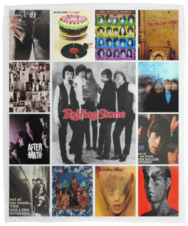 The Rolling Stones Blanket, The Rolling Stones Quilt, Fleece, Sherpa Blanket VPM Cozy Plush Fleece Blanket - 50x60
